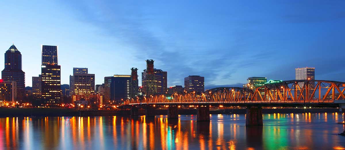 Skyline of Portland, Oregon, the home of Pitzer Law, a business attorney in Portland, Oregon.